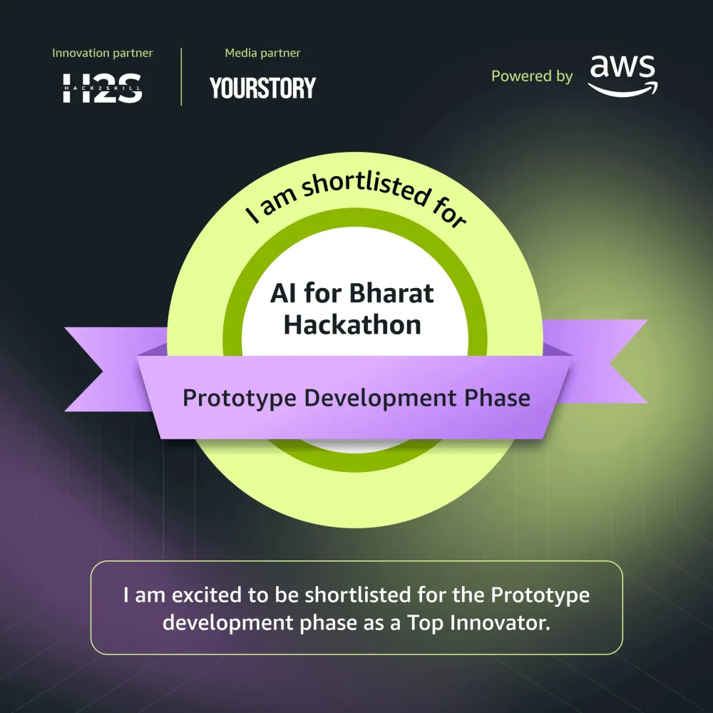 AWS AI for Bharat Semi-Finalist